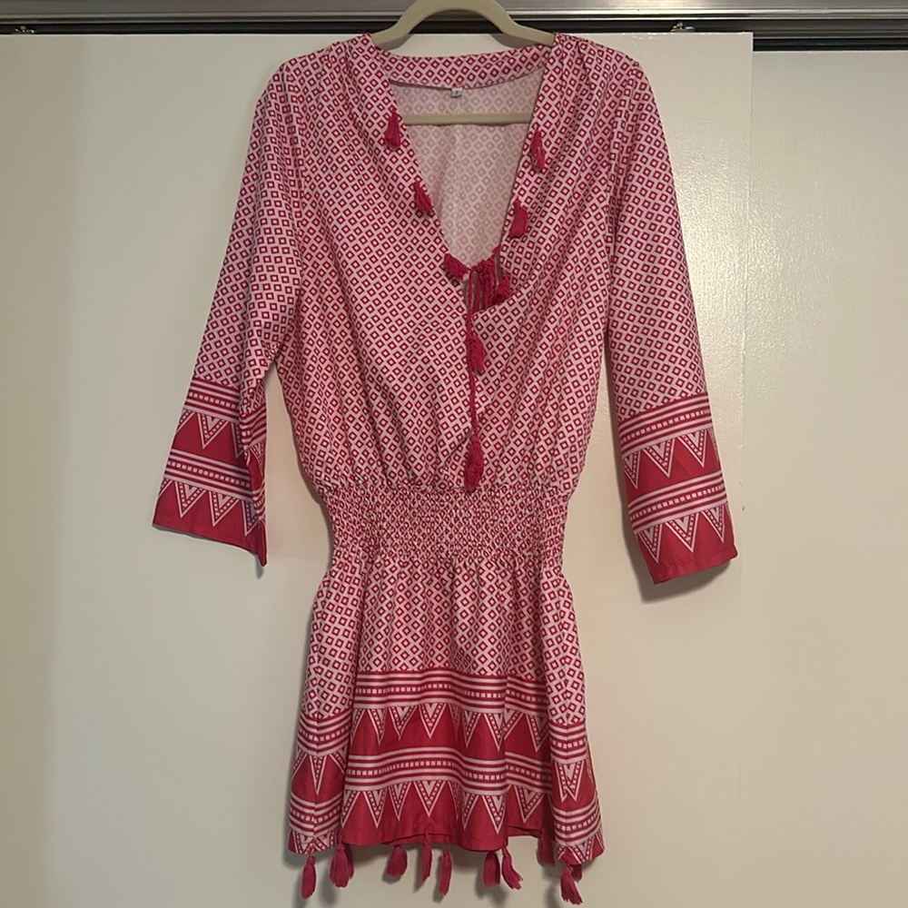 Pink pool cover up
